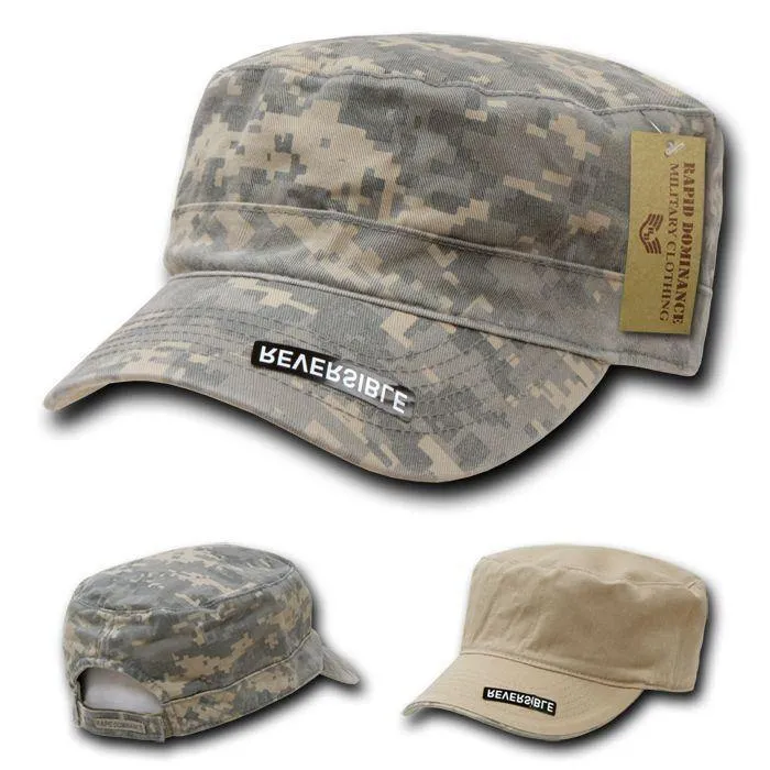 1 Dozen Bdu Patrol Cadet Military Reversible Flat Camo Caps Hats Wholesale Lots