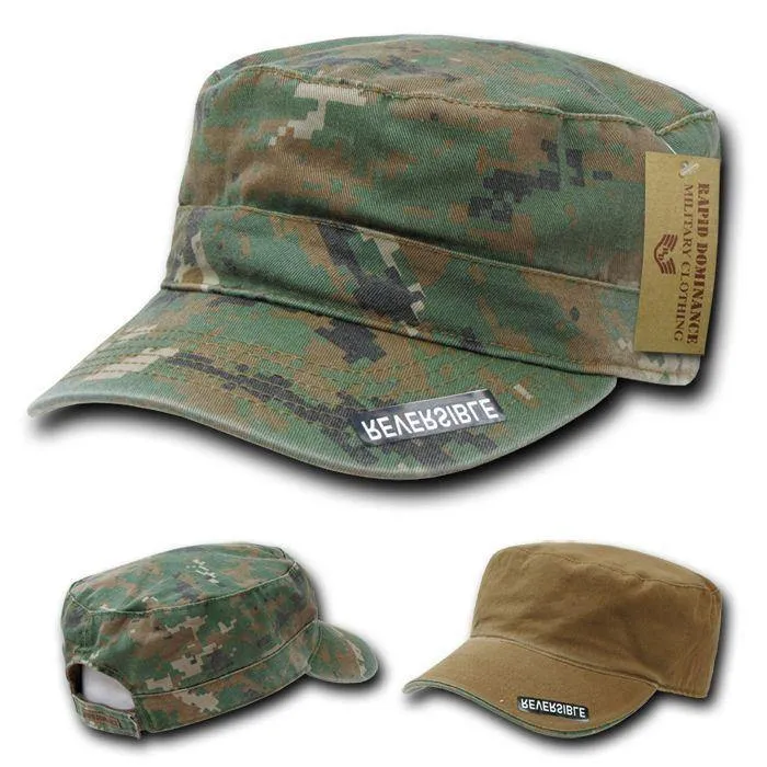 1 Dozen Bdu Patrol Cadet Military Reversible Flat Camo Caps Hats Wholesale Lots