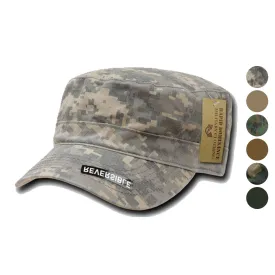1 Dozen Bdu Patrol Cadet Military Reversible Flat Camo Caps Hats Wholesale Lots