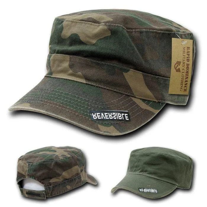 1 Dozen Bdu Patrol Cadet Military Reversible Flat Camo Caps Hats Wholesale Lots