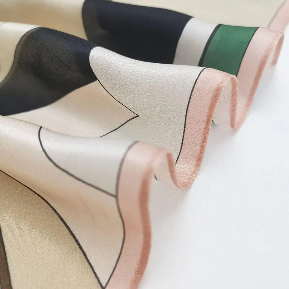 100% Mulberry Silk Scarfs for Women-Lightweight Square Satin Head Scarf-Small Silk Hair Scarf for Sleeping 21"x21"