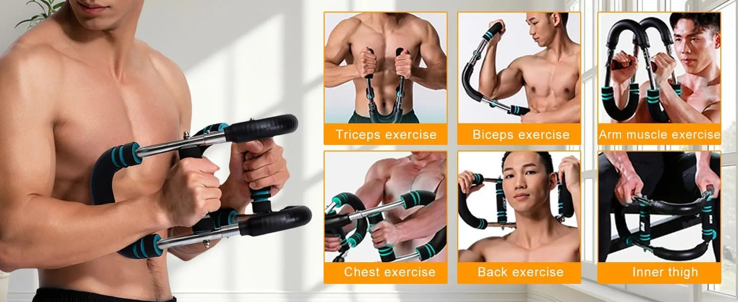 3 Levels Strength Adjustment,Twister Arm Exerciser,Adjustable Resistance Twister Arm Exerciser Chest Exerciser for Men,Chest Expander Portable Home Fitness Equipment