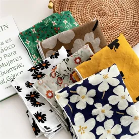 55cm Laies Headband Cotton Linen Square Scarf for Women