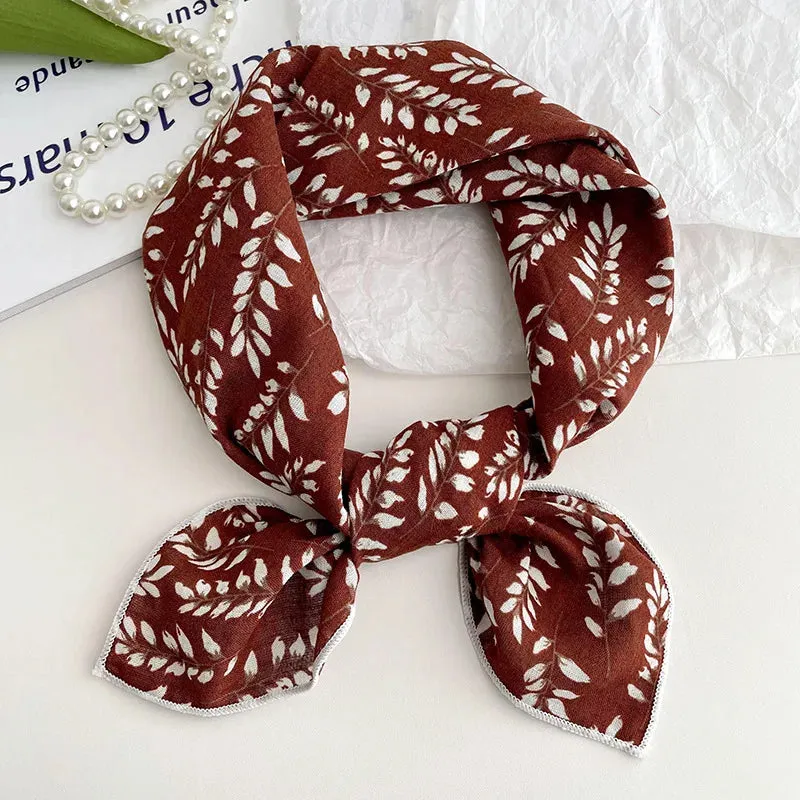 55cm Laies Headband Cotton Linen Square Scarf for Women