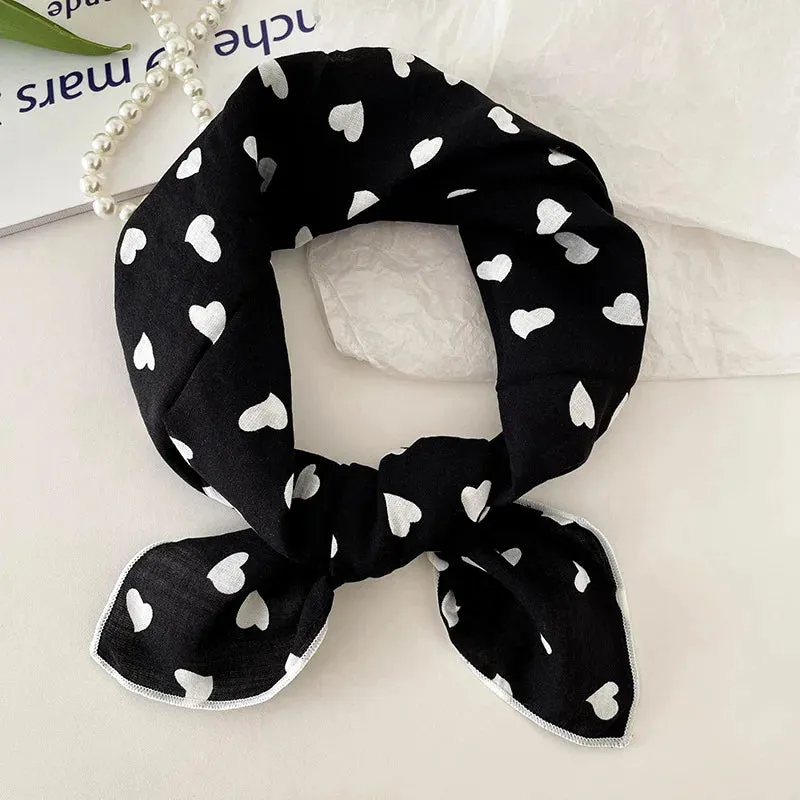 55cm Laies Headband Cotton Linen Square Scarf for Women