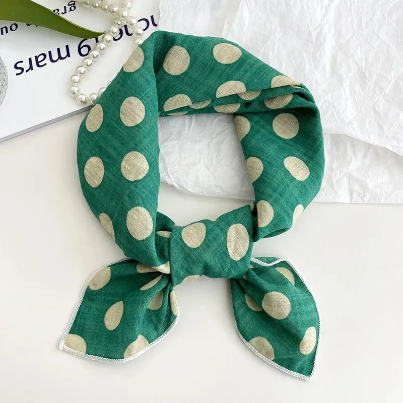 55cm Laies Headband Cotton Linen Square Scarf for Women