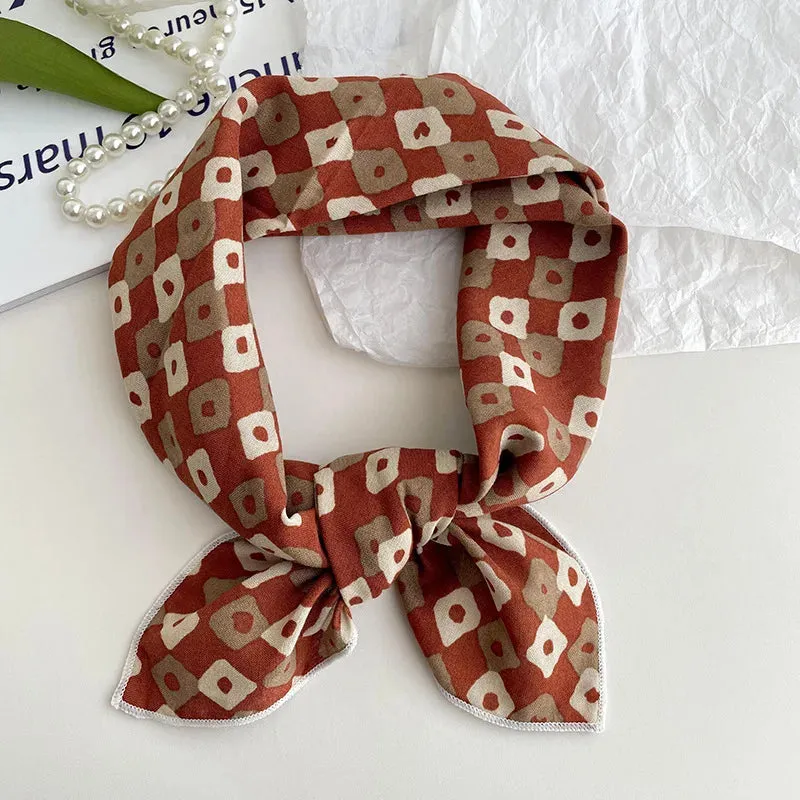 55cm Laies Headband Cotton Linen Square Scarf for Women