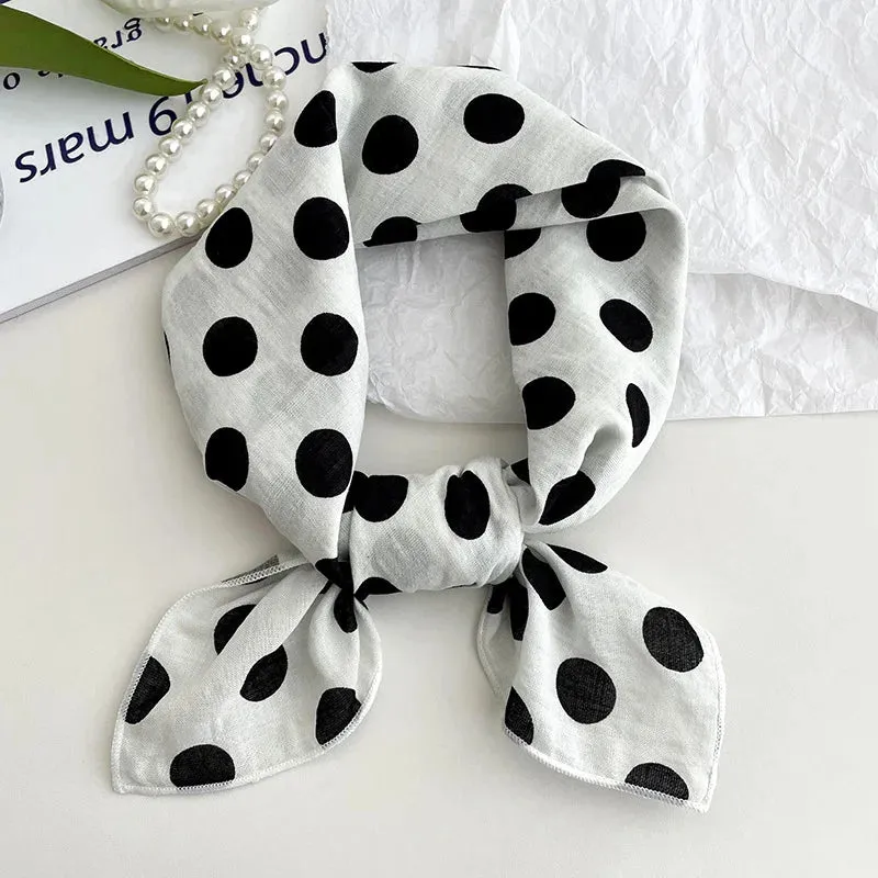 55cm Laies Headband Cotton Linen Square Scarf for Women