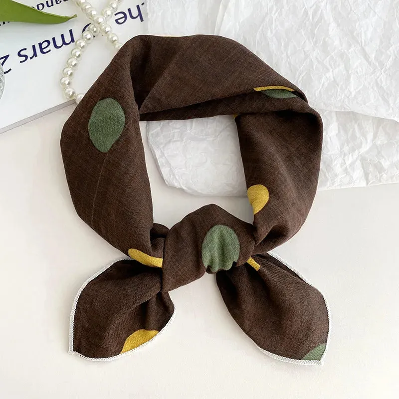 55cm Laies Headband Cotton Linen Square Scarf for Women