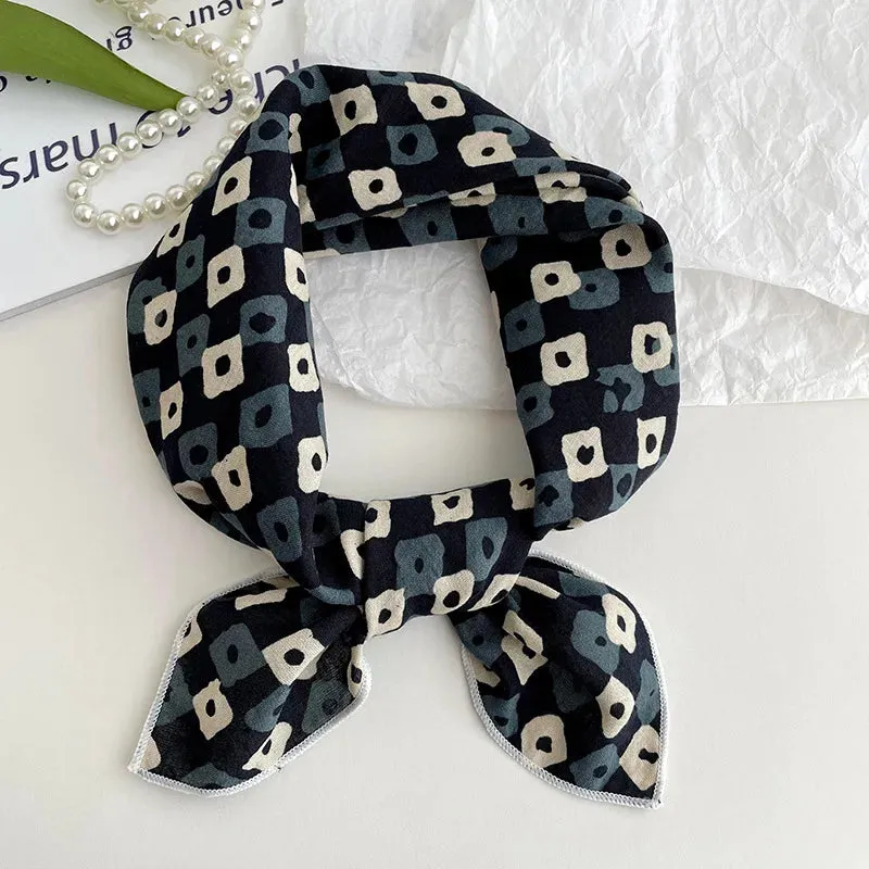 55cm Laies Headband Cotton Linen Square Scarf for Women