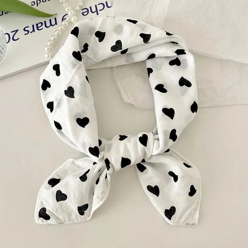 55cm Laies Headband Cotton Linen Square Scarf for Women