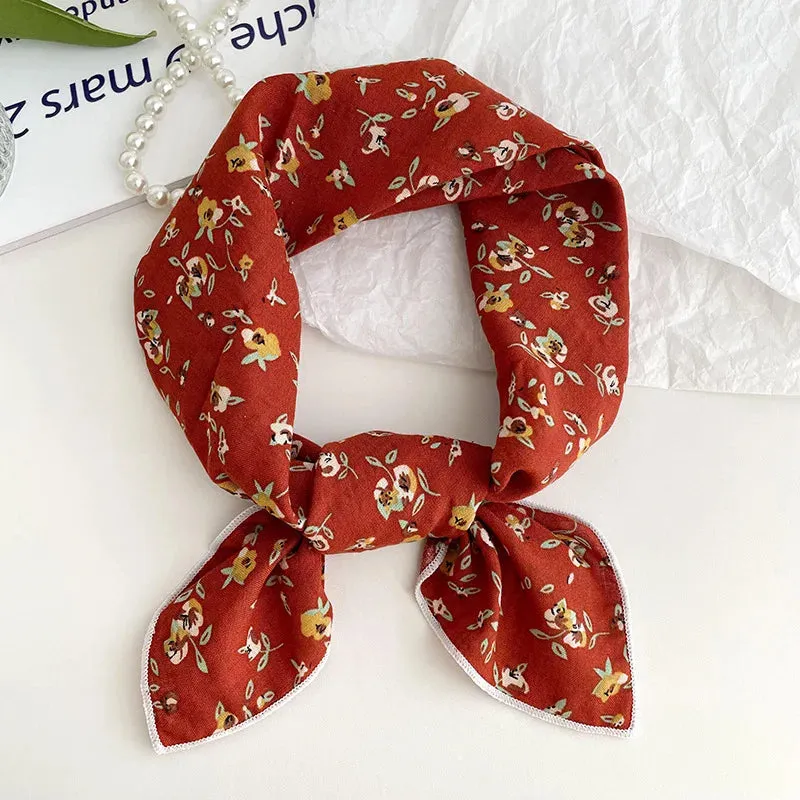 55cm Laies Headband Cotton Linen Square Scarf for Women