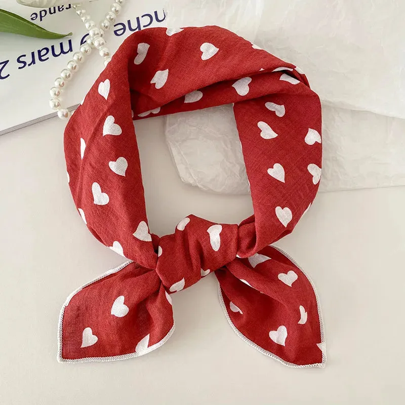 55cm Laies Headband Cotton Linen Square Scarf for Women