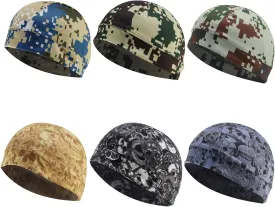 6 Pcs Cooling Cycling Caps Helmet Liner Men Women Skull Running Beanie Hat