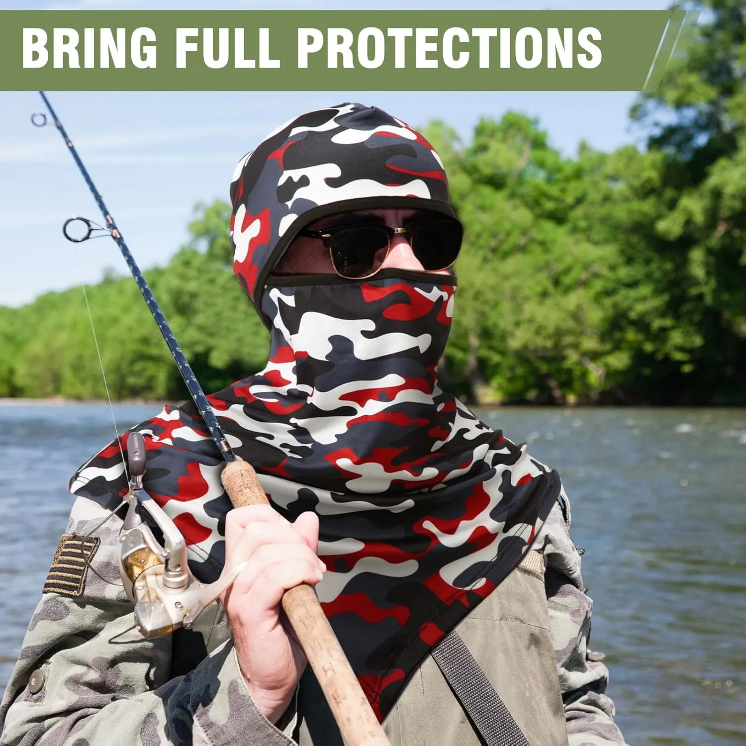 8 Pcs Balaclava Full Face Masks Summer Balaclava Long Face and Neck Cover Breathable Sun Protection for Men Women