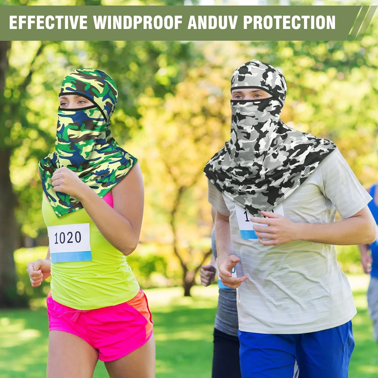 8 Pcs Balaclava Full Face Masks Summer Balaclava Long Face and Neck Cover Breathable Sun Protection for Men Women
