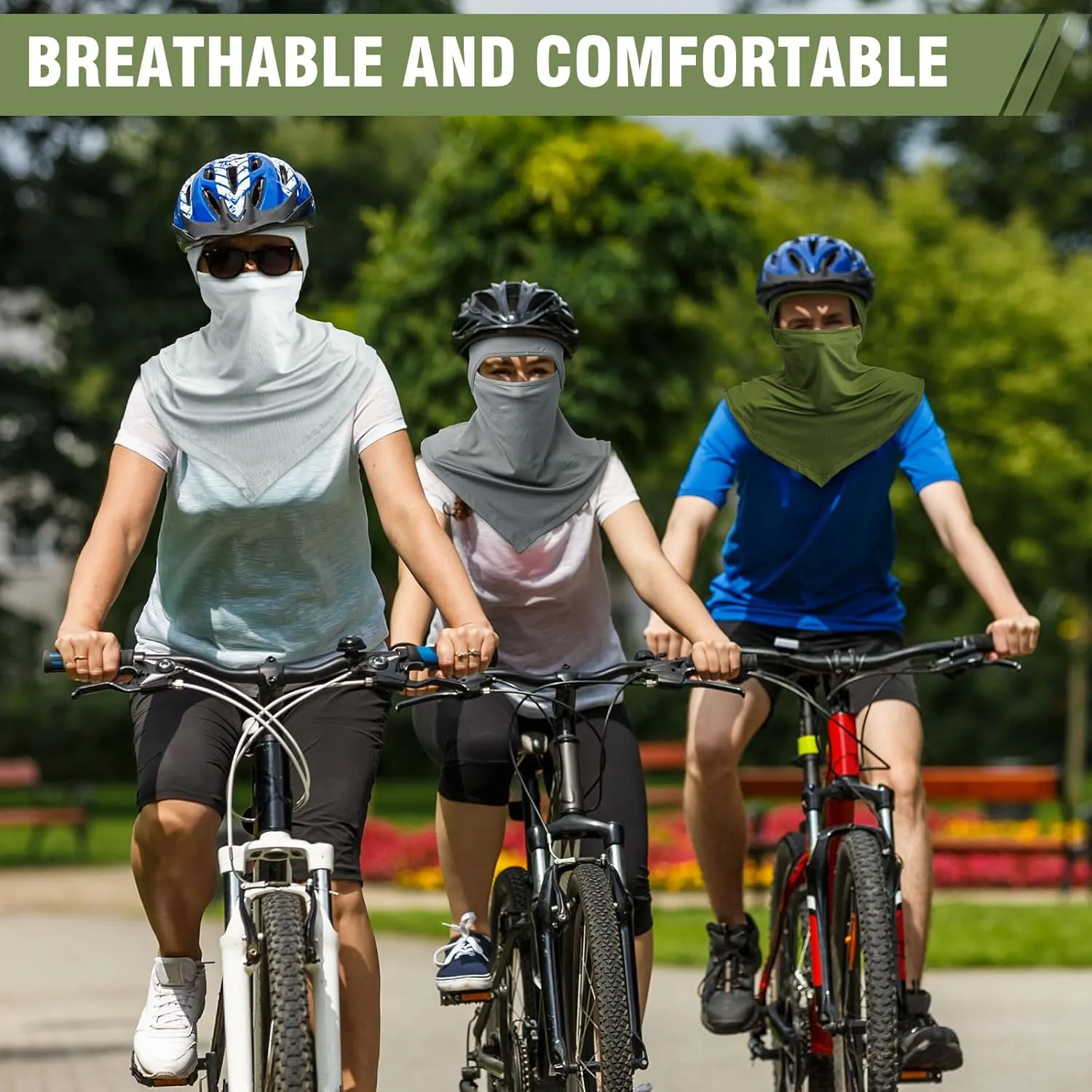 8 Pcs Balaclava Full Face Masks Summer Balaclava Long Face and Neck Cover Breathable Sun Protection for Men Women