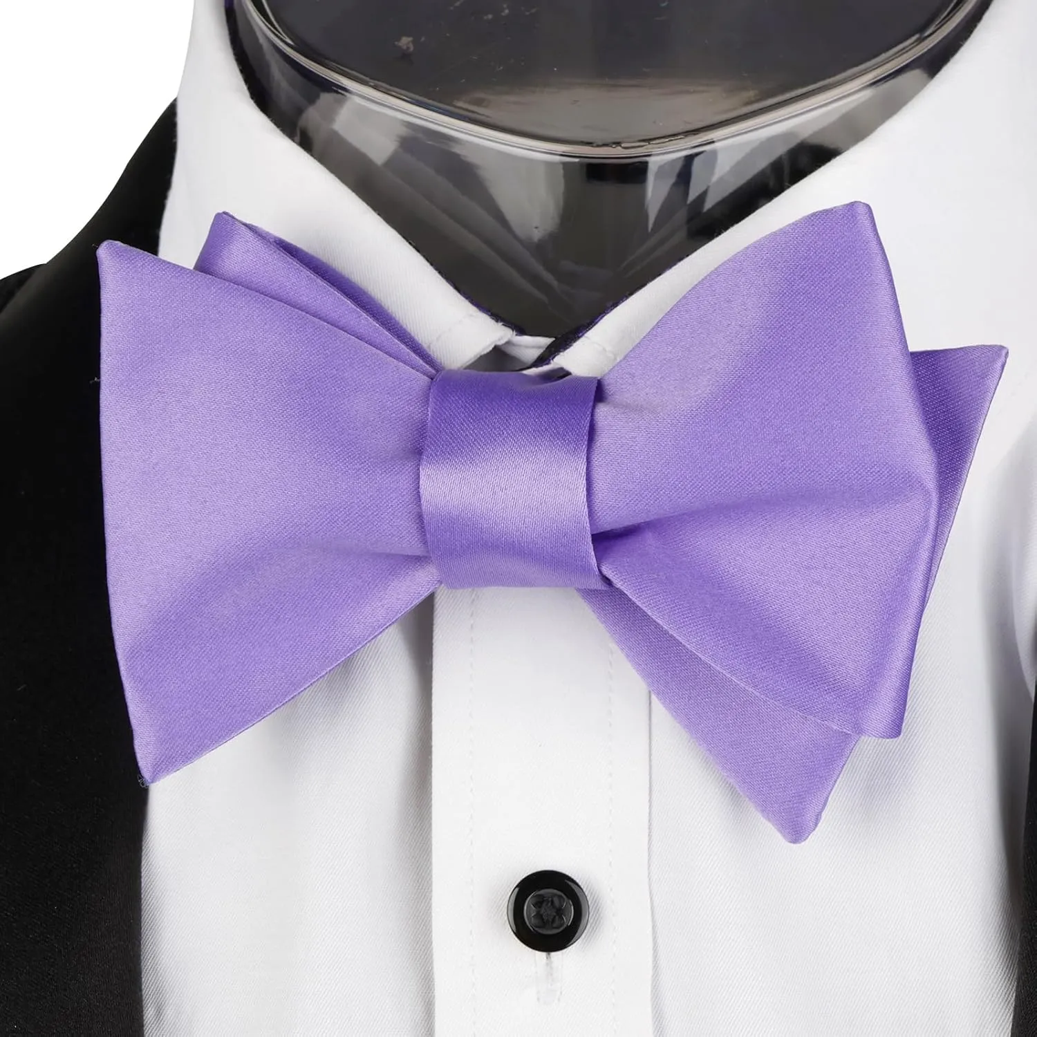 Alizeal Mens Solid Self Bow Tie Jacquard Woven Bowtie for Men Tuxedo