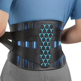 Back Brace for Lower Back Pain Relief for Women Men, Back Support Belt with 7 Stays for Lifting at Work, Breathable Soft Lumbar Support with 3D Support Removable Pad for Herniated Disc, Sciatica, Size XXL (Waist: 51.2"-62.9")