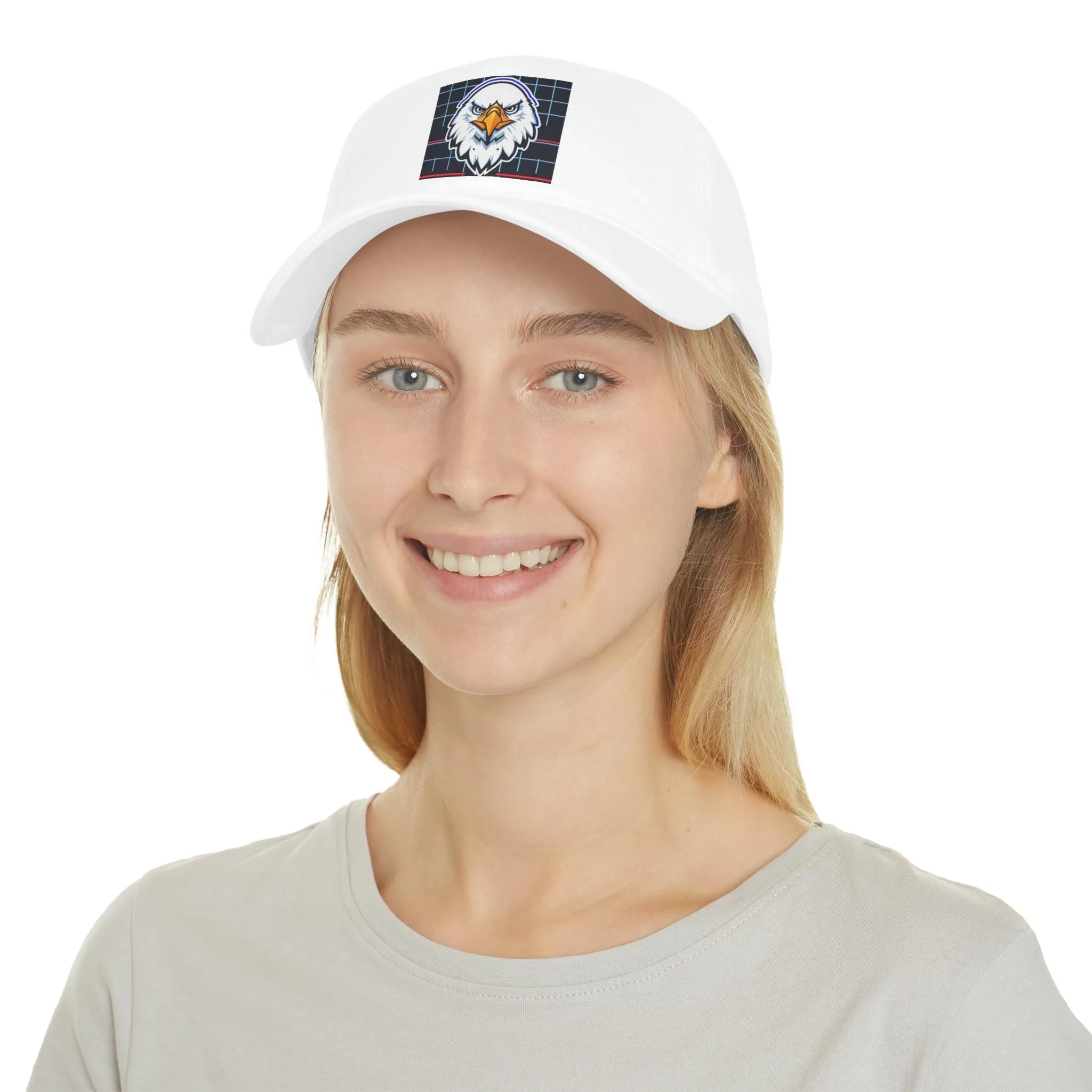 Bald Eagle Grid Graphic Low Profile Baseball Cap