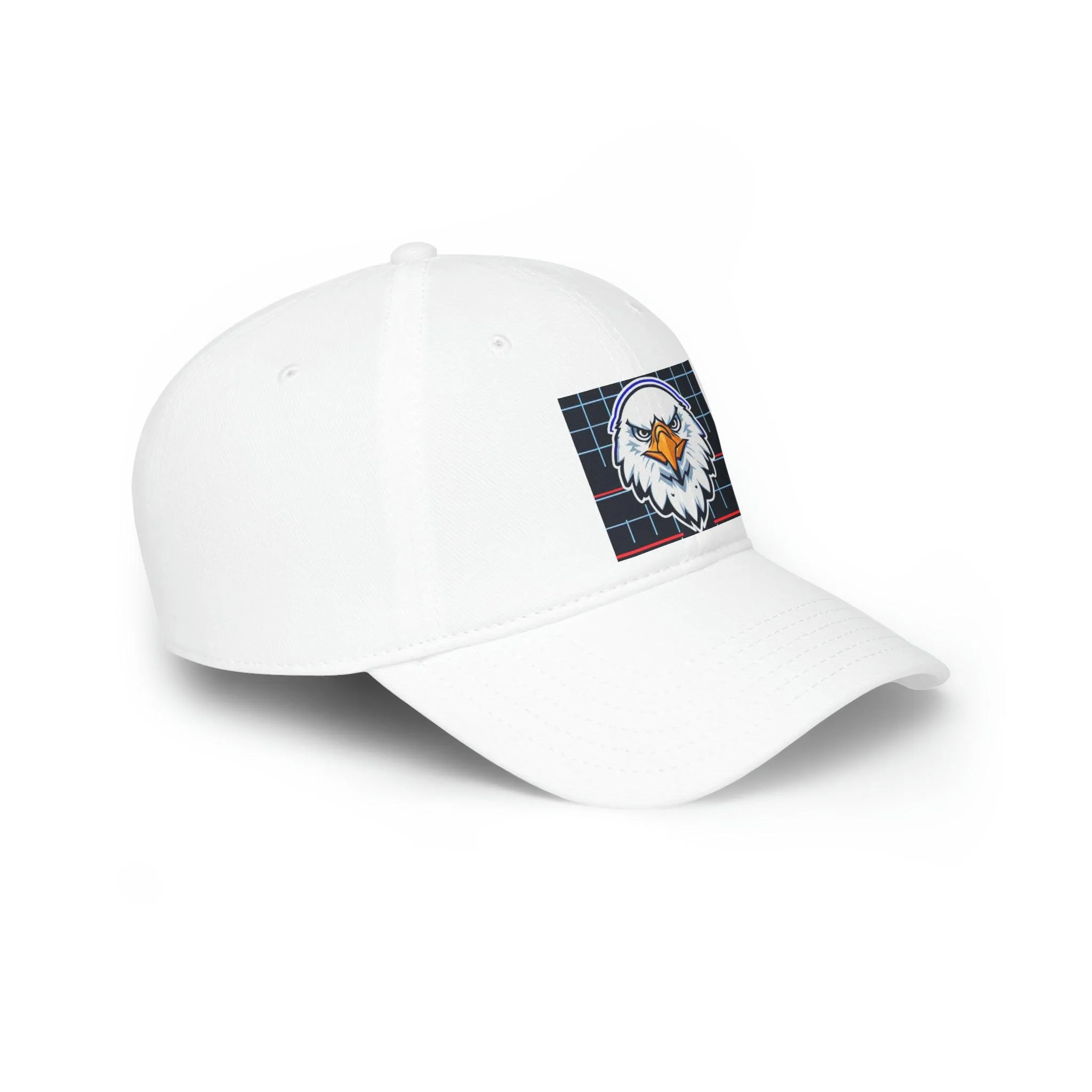 Bald Eagle Grid Graphic Low Profile Baseball Cap