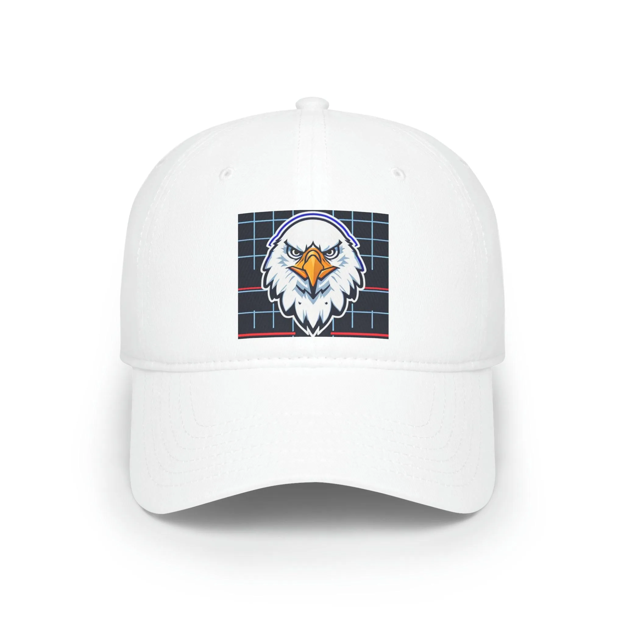 Bald Eagle Grid Graphic Low Profile Baseball Cap