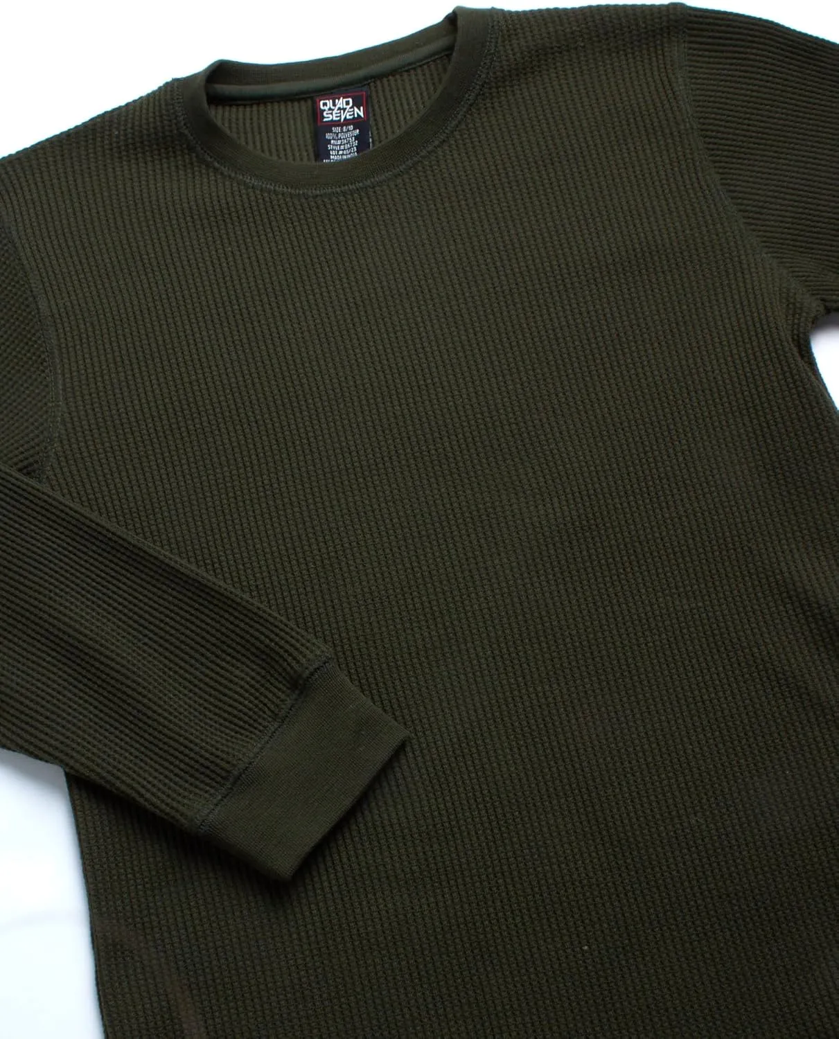 Boys' Shirt - 2 Pack Waffle Knit Long Sleeve Thermal Crewneck T-Shirt (8-18)