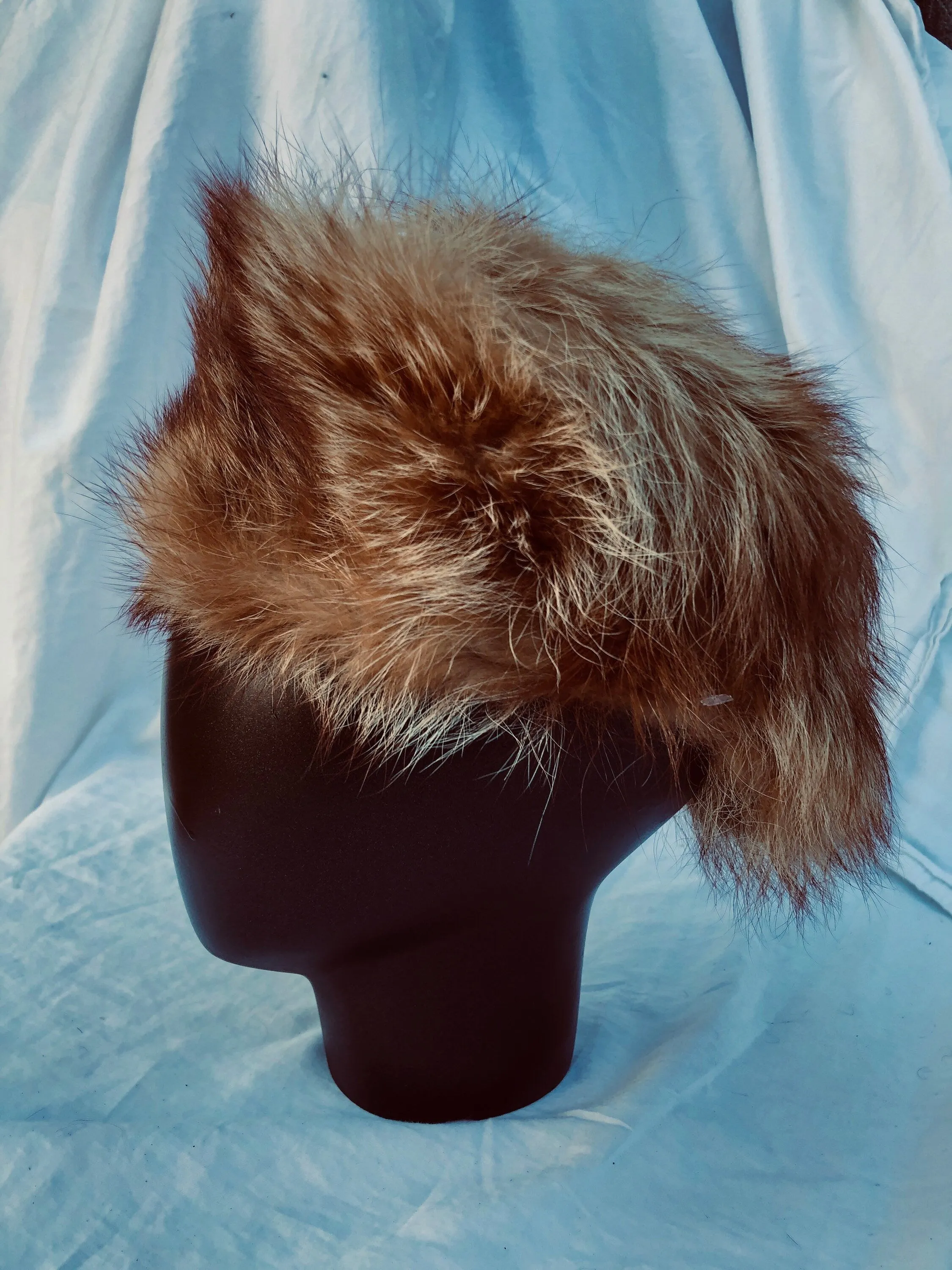 Brown Fur Russian Vintage Pillbox Trapper Hat