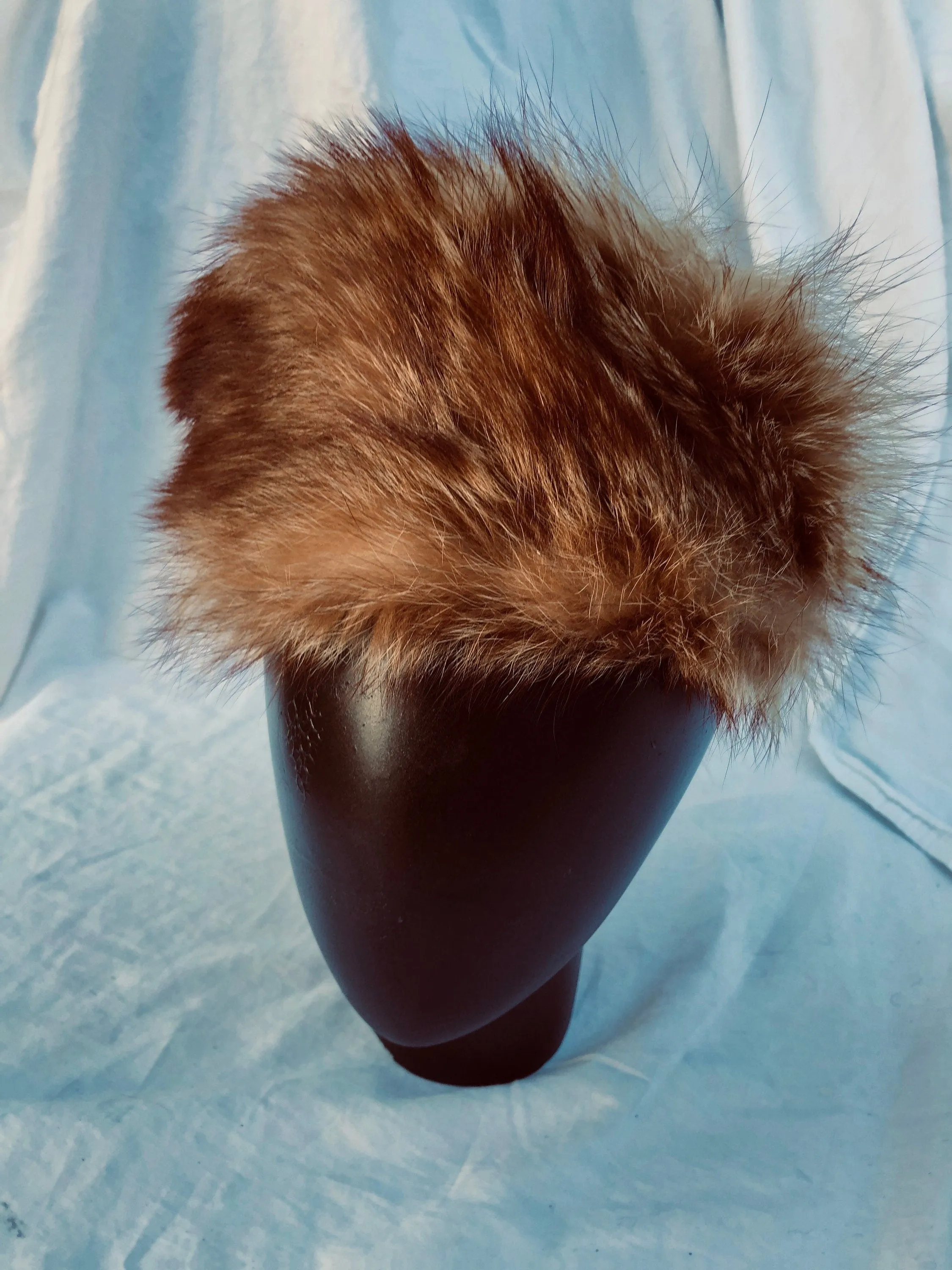 Brown Fur Russian Vintage Pillbox Trapper Hat