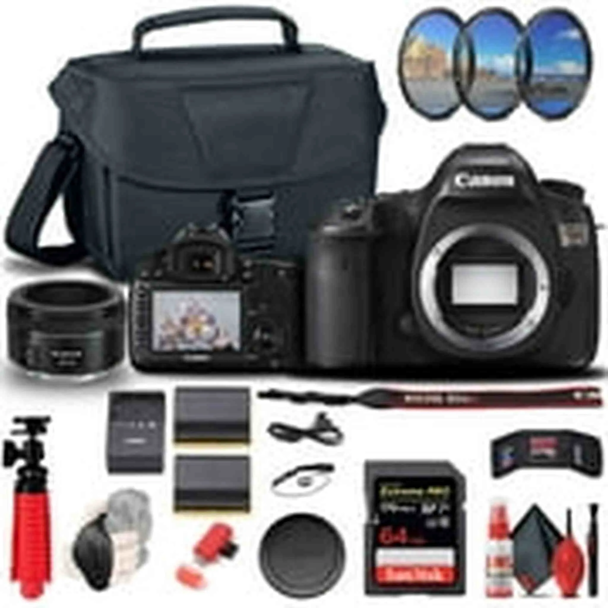 Canon EOS 5DS DSLR Camera (0581C002)   Canon EF 50mm Lens   64GB Card   More