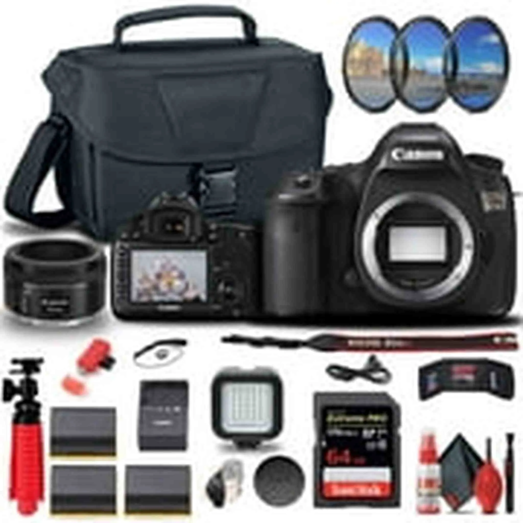 Canon EOS 5DS DSLR Camera (0581C002)   Canon EF 50mm Lens   64GB   More