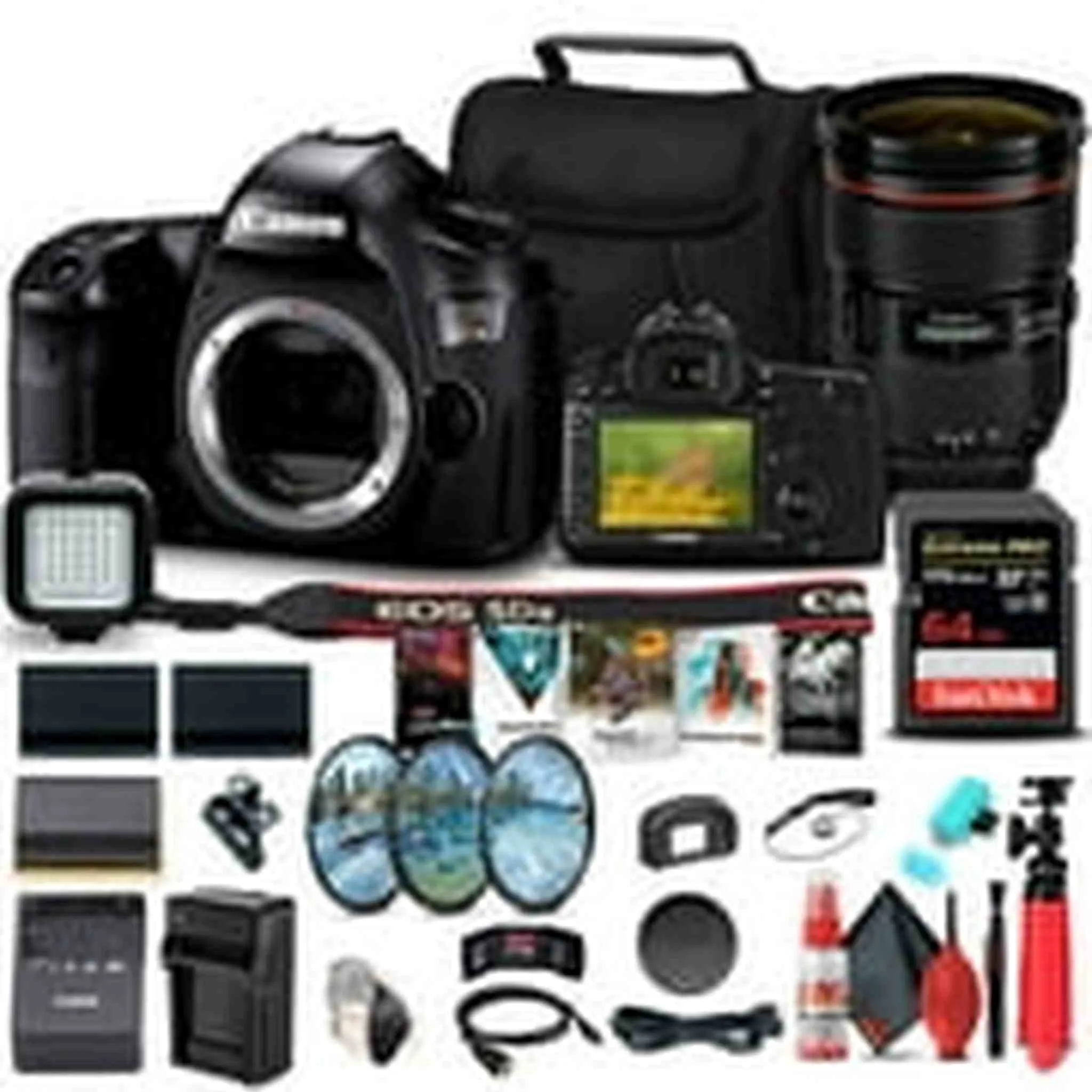 Canon EOS 5DS DSLR Camera (Body Only) (0581C002)   Canon Lens Flash Bundle