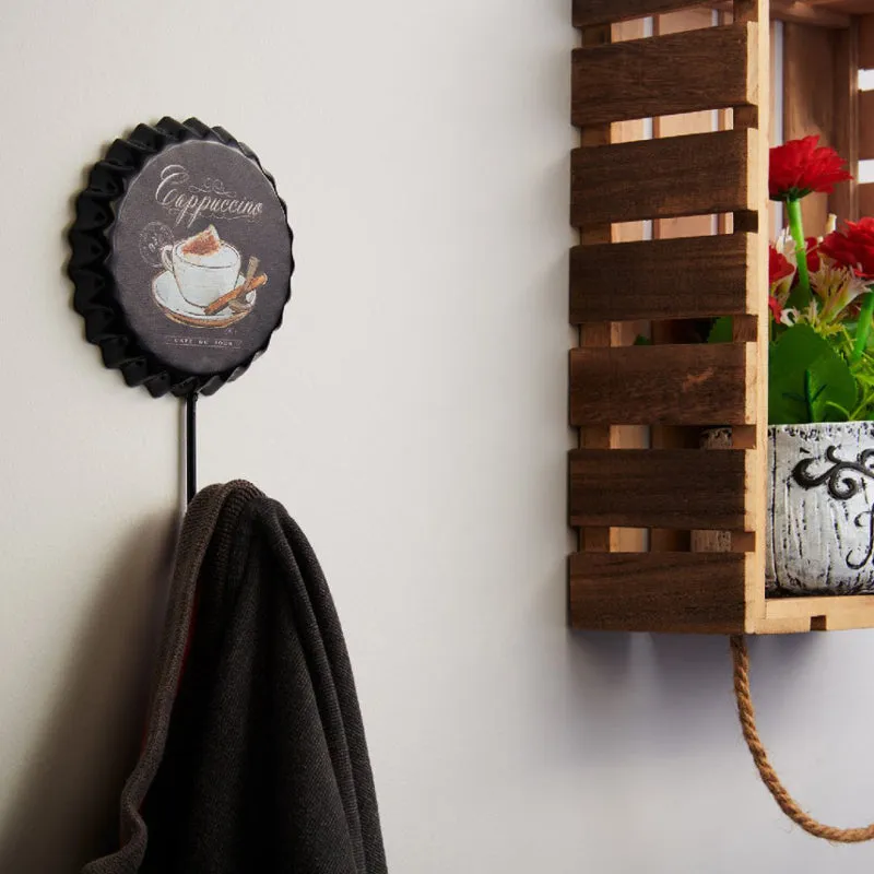 Cappuccino Bottle Cap Retro Wall Hook