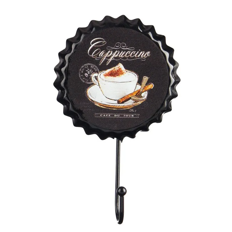 Cappuccino Bottle Cap Retro Wall Hook