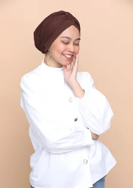 Choco- Cap Shawl- Crinkled Butti Chiffon