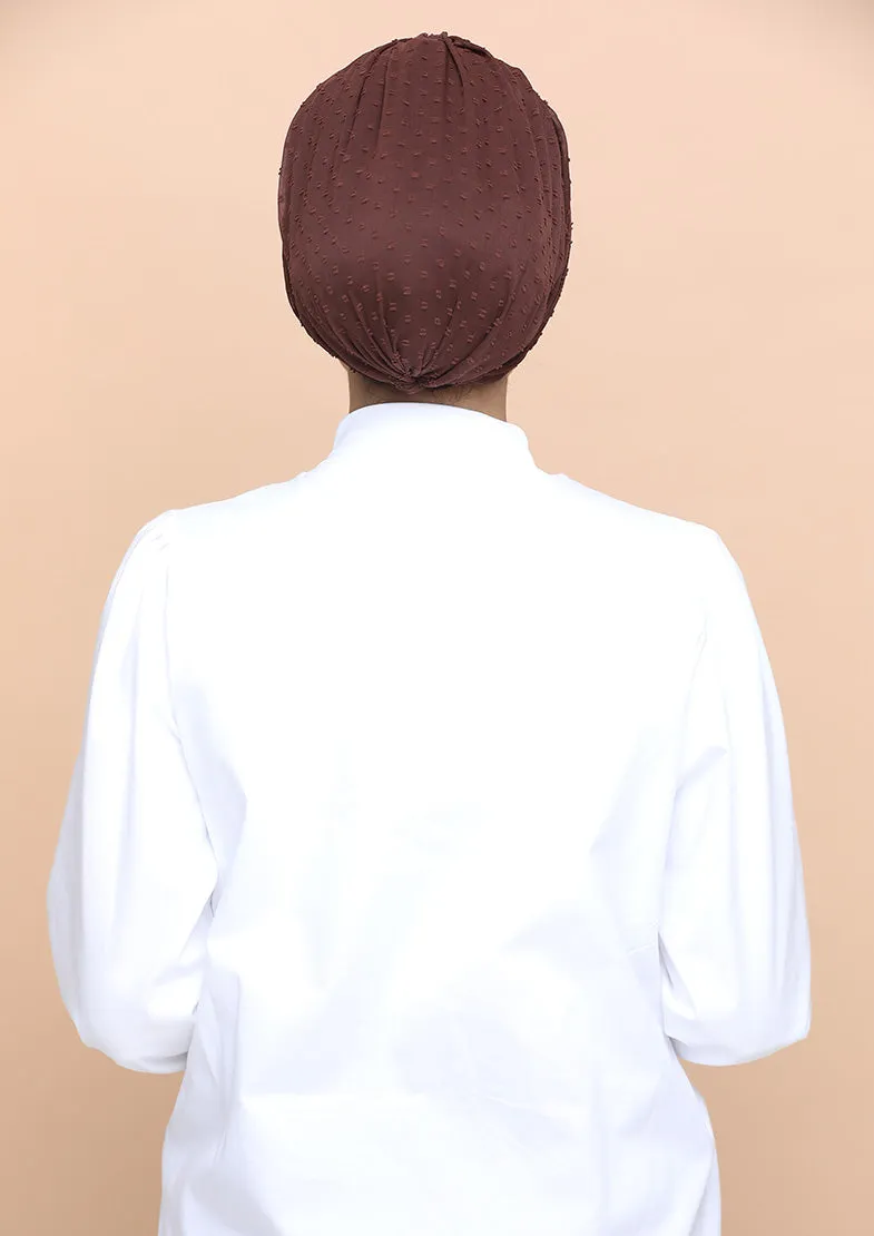 Choco- Cap Shawl- Crinkled Butti Chiffon