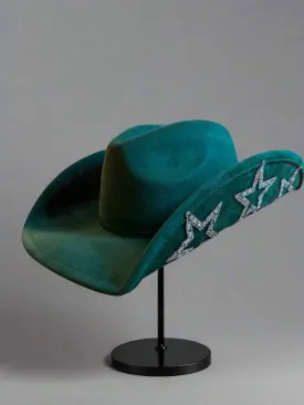 Cowboy hat / Western star hat / Green hat