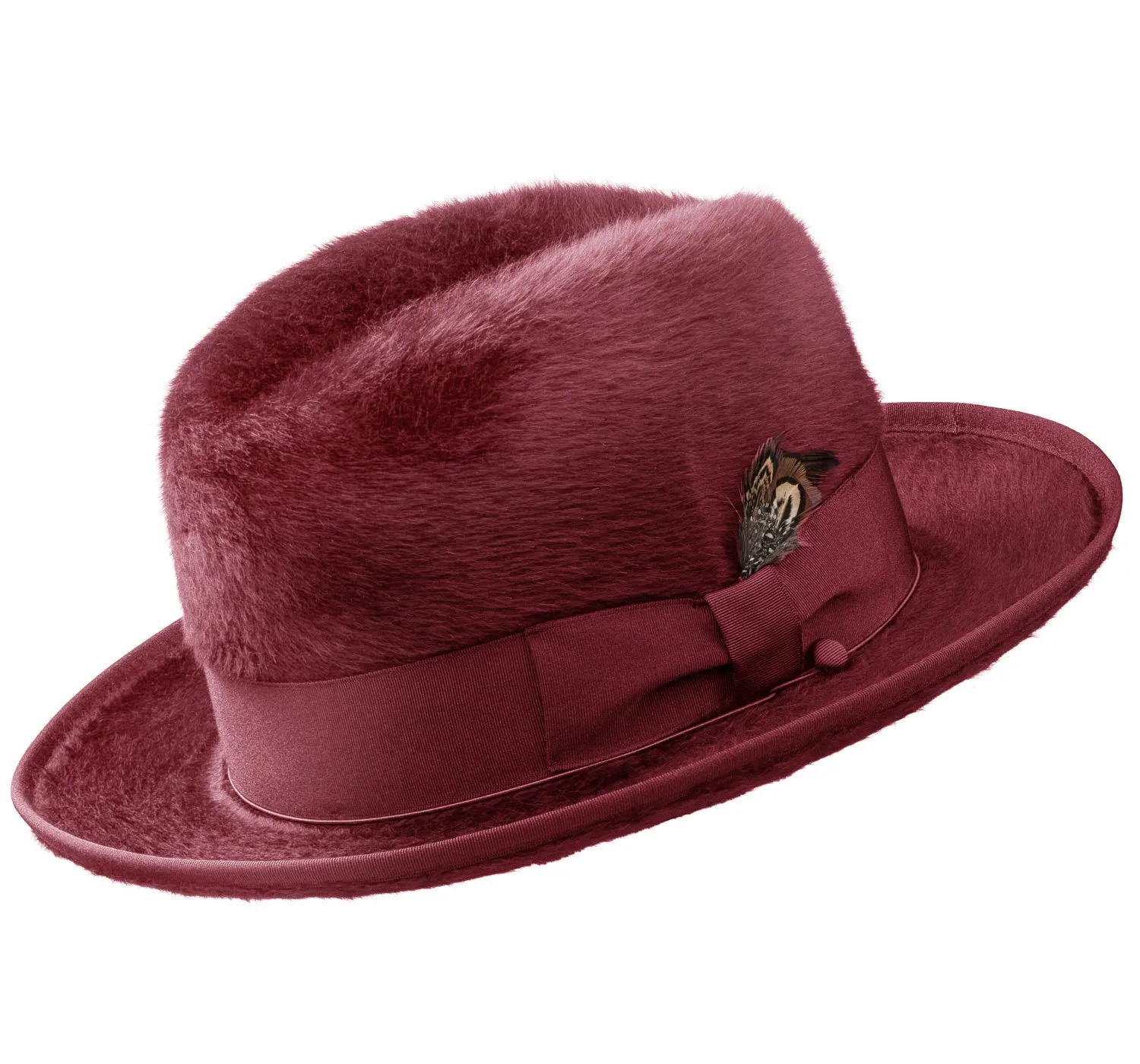 Dapper Gent's Fedora Homburg Beaver Hat