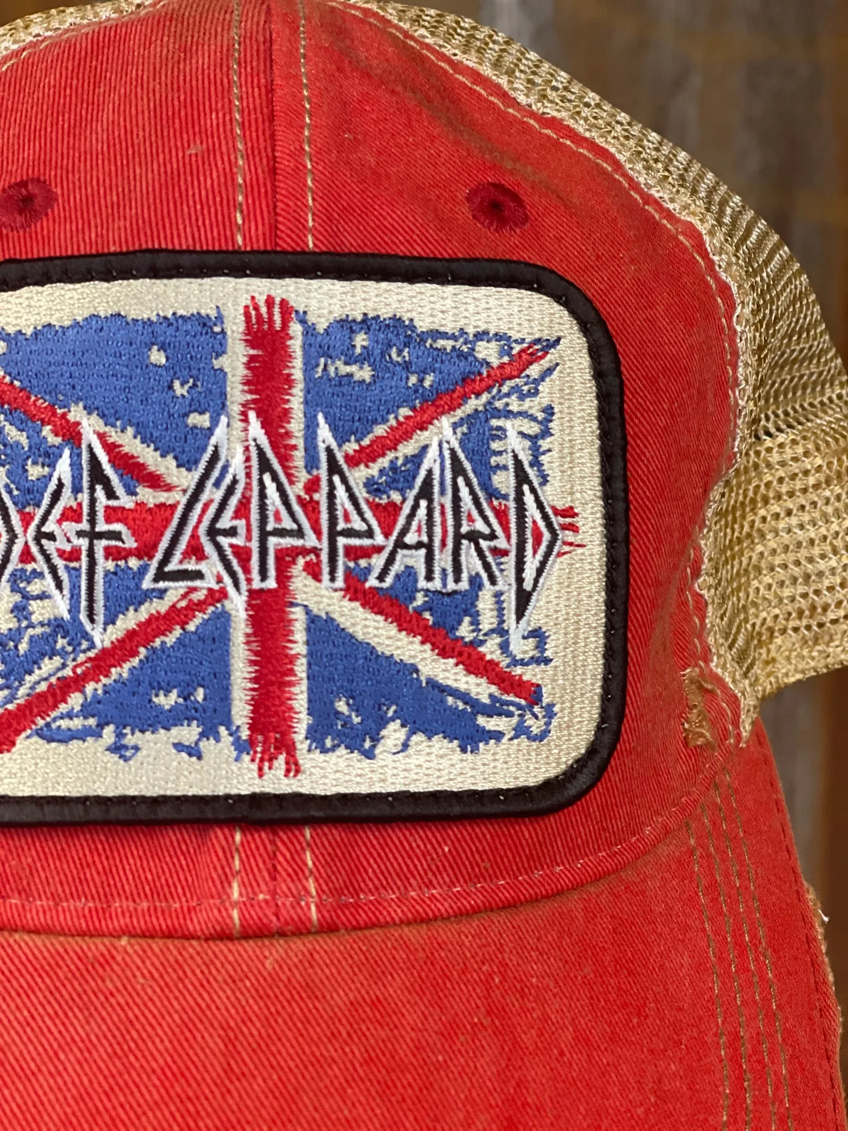 Def Leppard UK Hat- Distressed Red