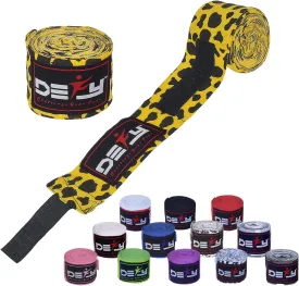 DEFY Professional 180 Inch Hand Wraps for Boxing Muay Thai MMA Elastic Bandages for Men & Women -Pair