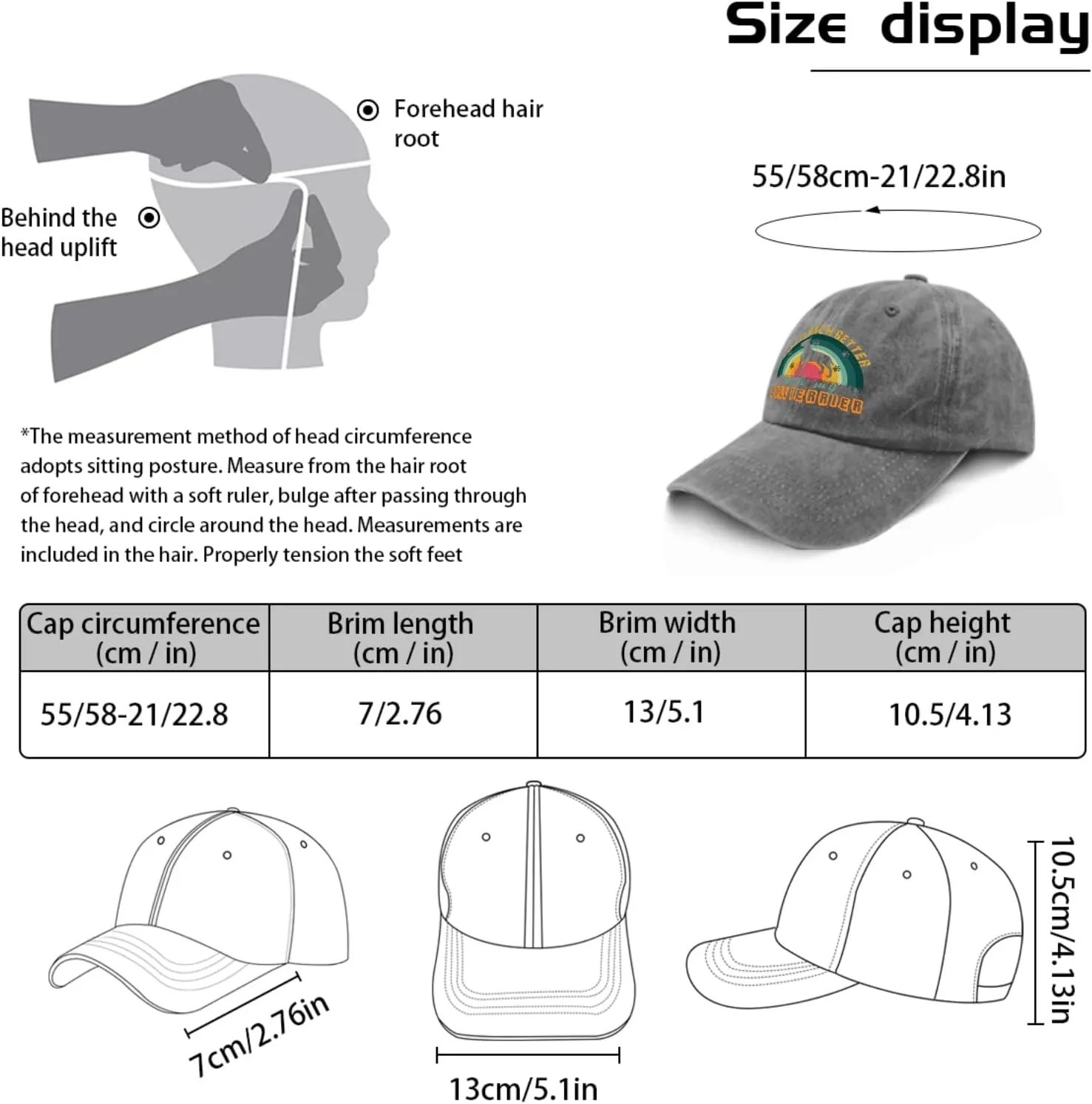 devor Cap Life is Much Better with My Bull Terrier Baseball Cap for Men Funny Denim Baseball Cap Adjustable