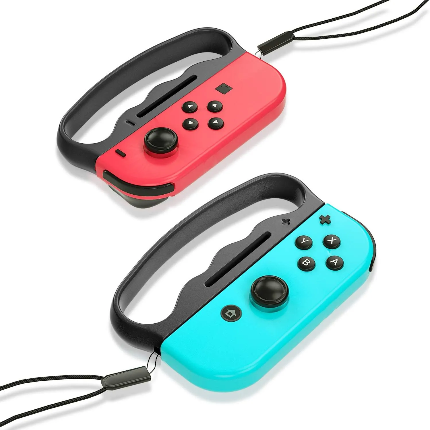 ECHZOVE Grip for Switch Fitness Boxing, Handle for Nintendo Switch Boxing - 2 Packs (Black)