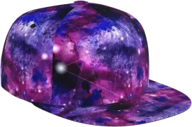 Fashion Galaxy Baseball Cap for Men Women Unisex Adjustable Trucker Hats Snapback Sun Hat Galaxy Flat Bill Brim Hats