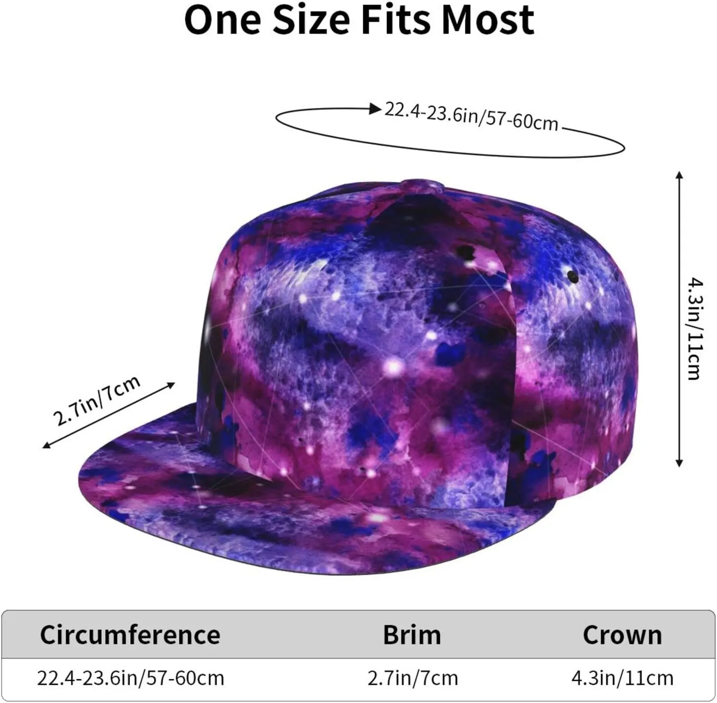 Fashion Galaxy Baseball Cap for Men Women Unisex Adjustable Trucker Hats Snapback Sun Hat Galaxy Flat Bill Brim Hats