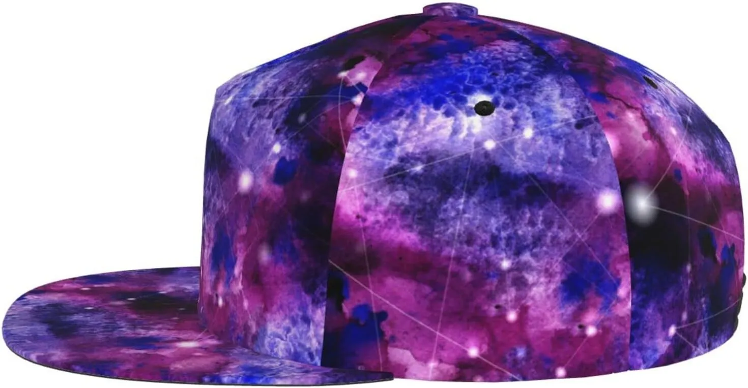 Fashion Galaxy Baseball Cap for Men Women Unisex Adjustable Trucker Hats Snapback Sun Hat Galaxy Flat Bill Brim Hats