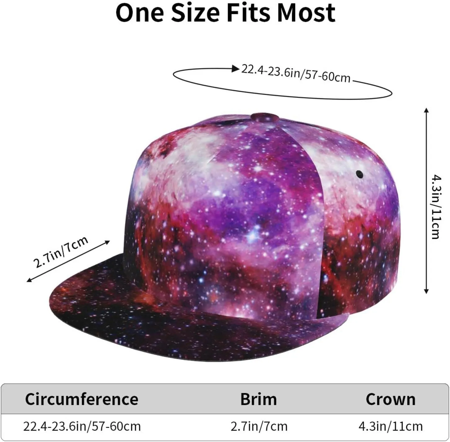 Fashion Galaxy Baseball Cap for Men Women Unisex Adjustable Trucker Hats Snapback Sun Hat Galaxy Flat Bill Brim Hats