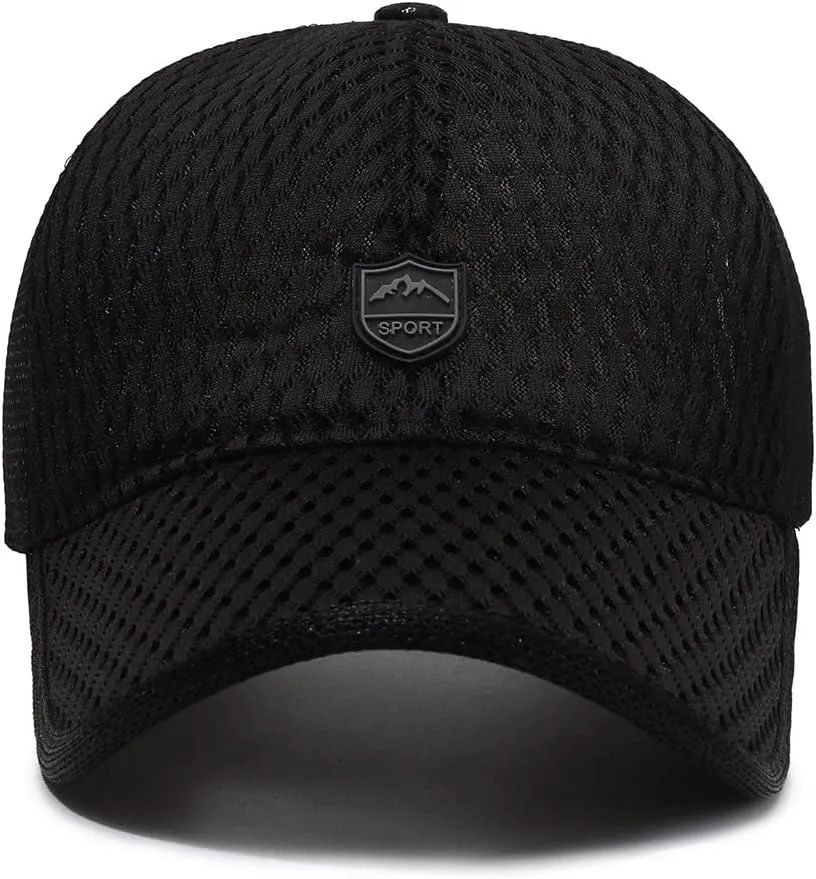 FASHIXD Mesh Baseball Cap for Men Women Summer Running Sports Hat Breathable Quick Dry Trucker Hats