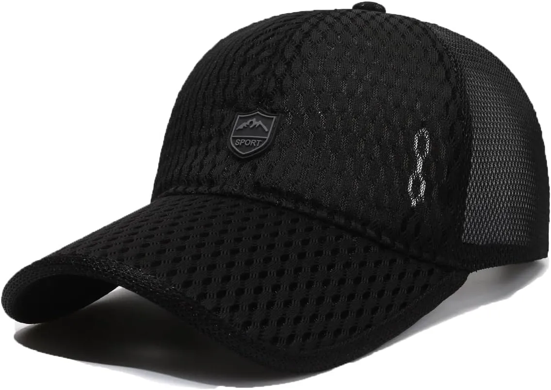 FASHIXD Mesh Baseball Cap for Men Women Summer Running Sports Hat Breathable Quick Dry Trucker Hats