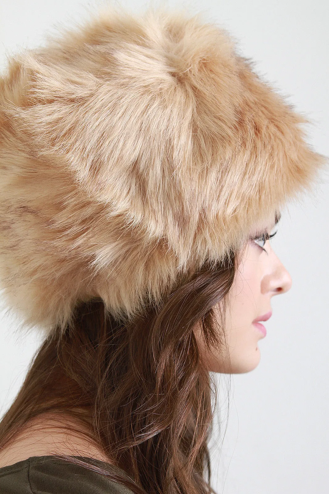 Faux Fur Pillbox Hat