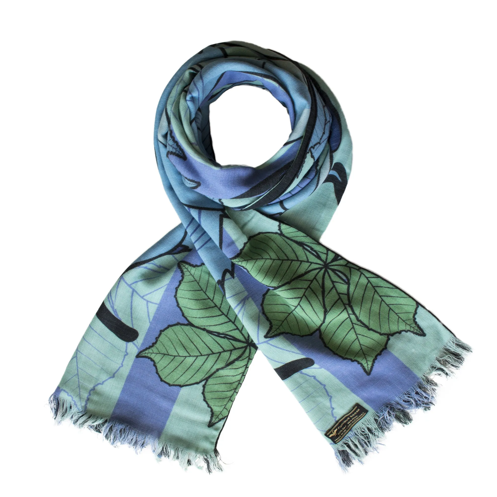 Foxes – Winter, Reversible Long Scarf